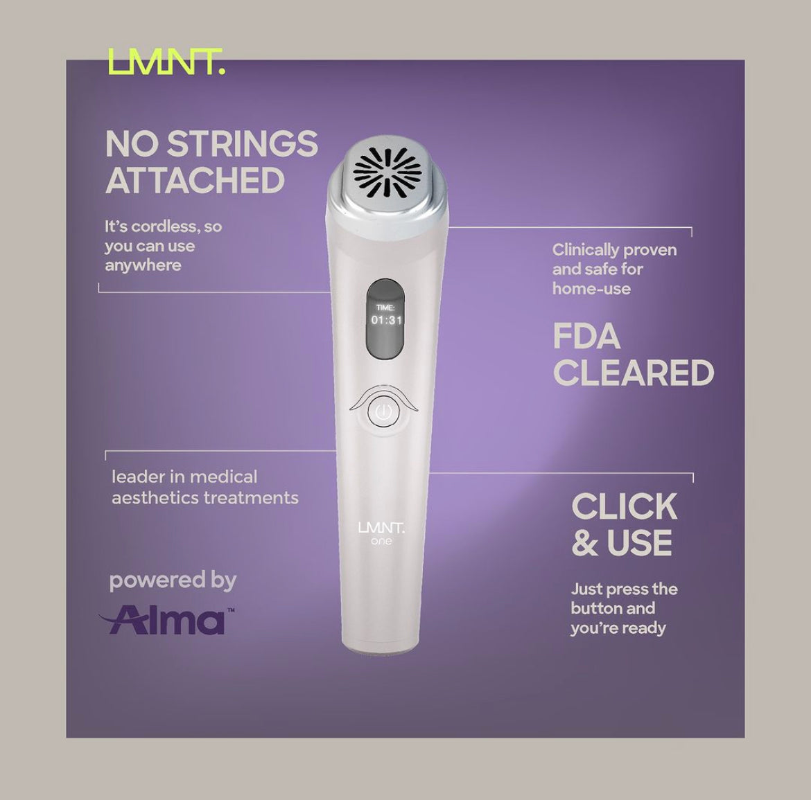 LMNT.One At-Home Red Light Therapy Device by Alma
